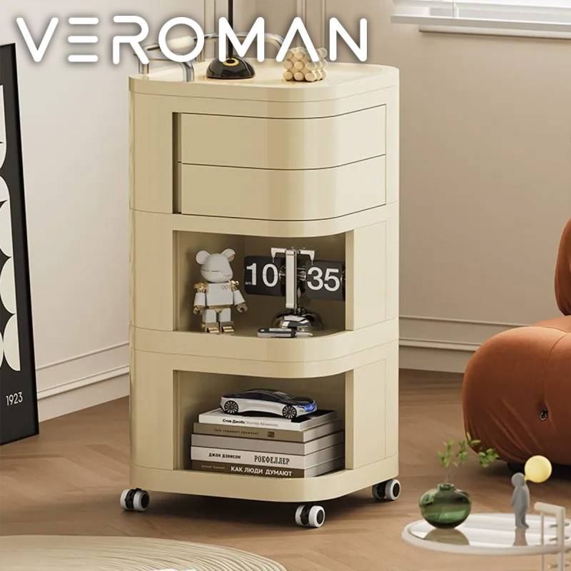 VeroMan 収納ワゴン サイドワゴン キャスター付き 化粧品 収納棚