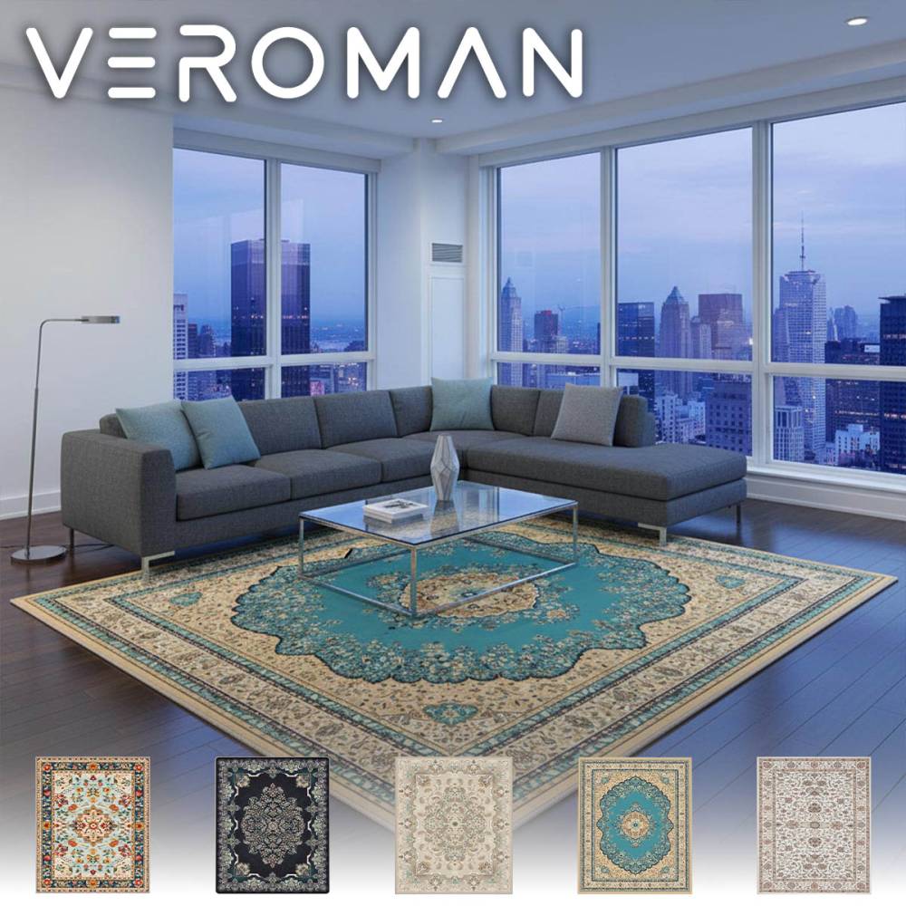 [160x230cm]VeroMan レトロ エスニック風 ラグ カーペット 絨毯 洗える 折りたたみ可 リビング ソファ 寝室 防音 滑り止め 韓国インテリア 