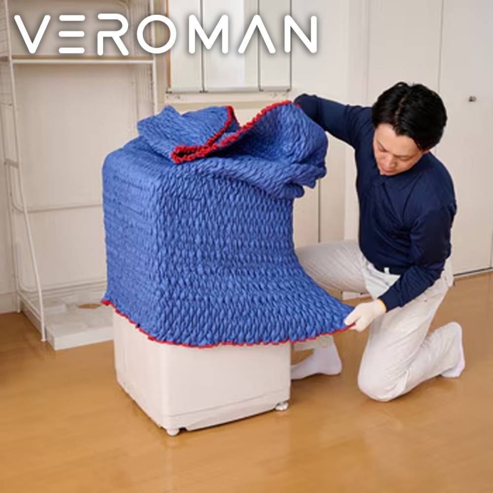 [L] VeroMan 引越し 養生ブランケット 伸縮ゴム口付き しっかり包む 筒型 キルティング厚手 家具・家電 キズ防止 梱包カバー 輸送 移動 保護カバー あてぶとん