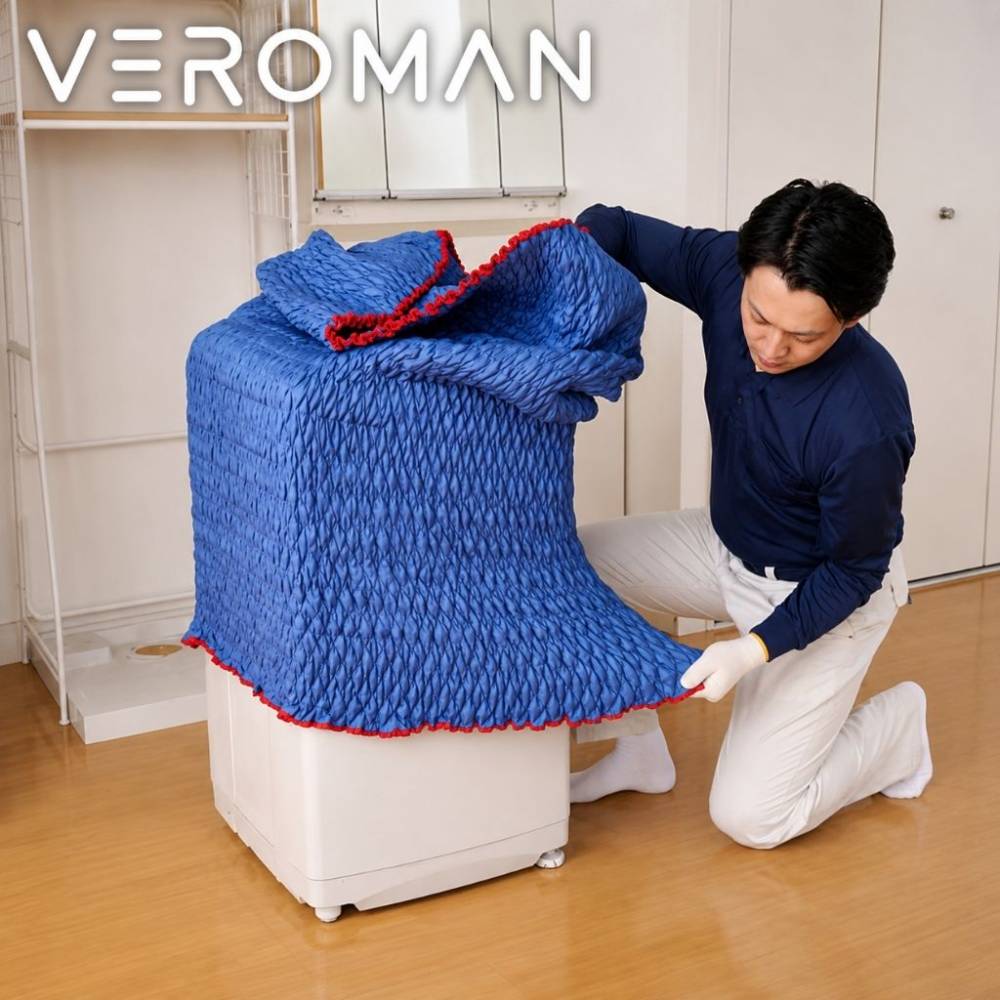 [2人掛けソファ用] VeroMan 引越し 養生ブランケット 伸縮ゴム口付き しっかり包む キルティング厚手 家具・家電 キズ防止 梱包カバー 輸送 移動 保護カバー