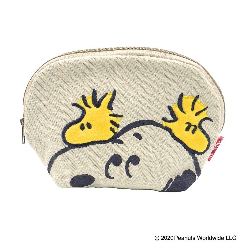 PEANUTS　スヌーピー＆ウッドストック ラウンドポーチ