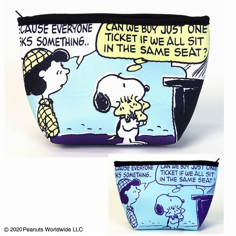 PEANUTS　エキスパンド ポーチ スヌーピー チケット