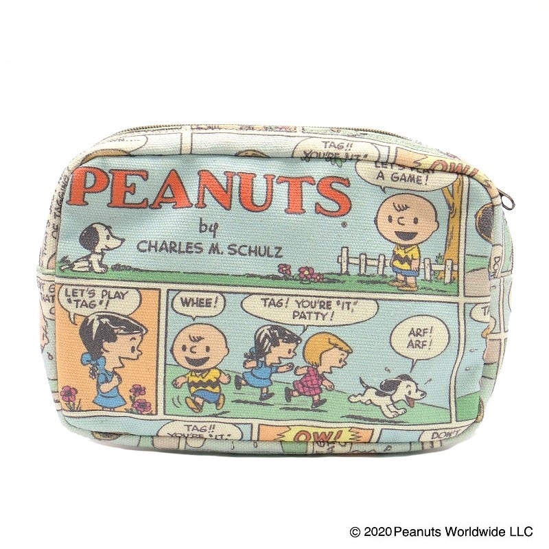 PEANUTS　スヌーピー ５０’ｓコミック スクエアポーチ