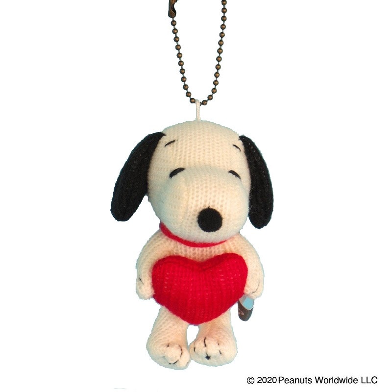 Peanuts ニットマスコット スヌーピーハート ぬいぐるみ マスコット マスコット ナカジママーケット