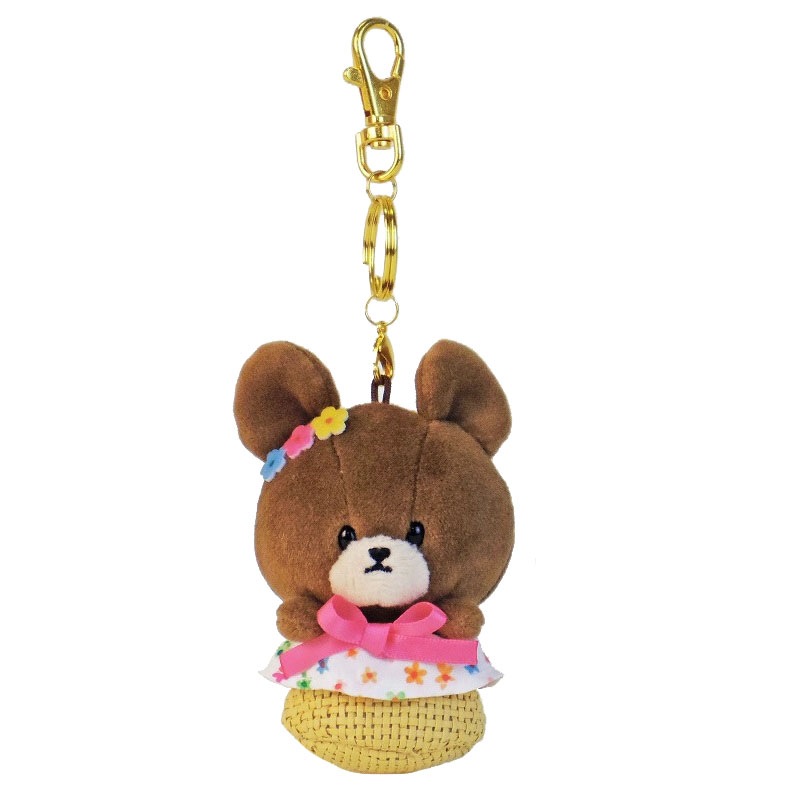 くまのがっこう やわらかマスコット カゴ フラワー