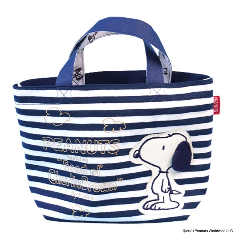 PEANUTS スヌーピー ボーダー ミニトート
