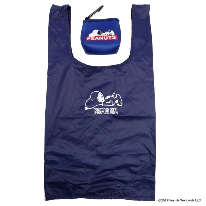 PEANUTS ポーチインエコバッグ スヌーピーネソベリ