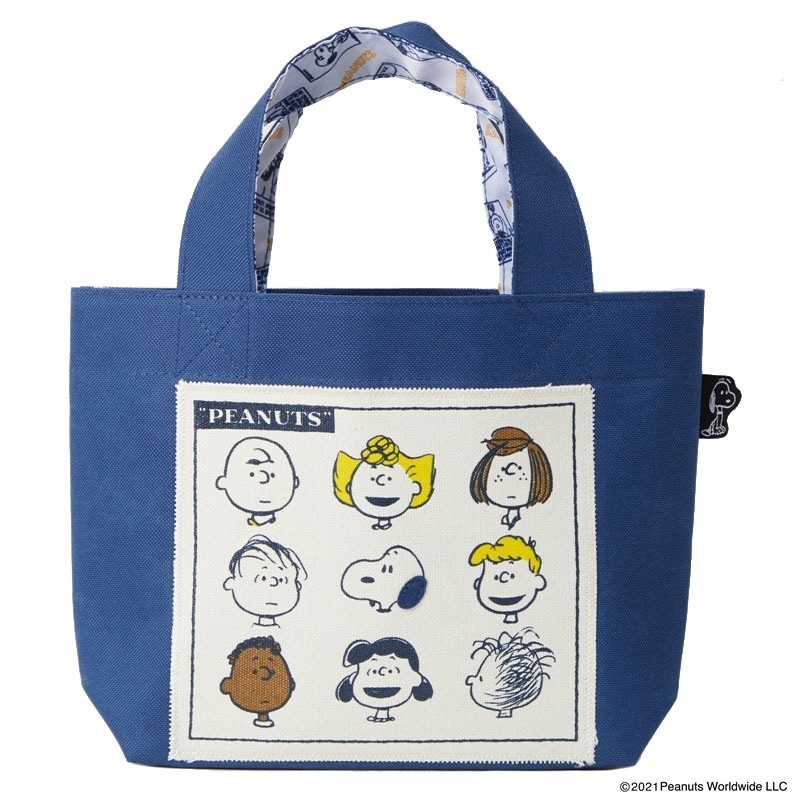 PEANUTS スヌーピー Ｖｉｎｔａｇｅ紺 ミニトート