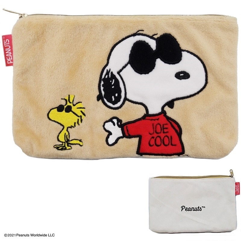 PEANUTS スヌーピー アート フラットポーチ ジョー・クール