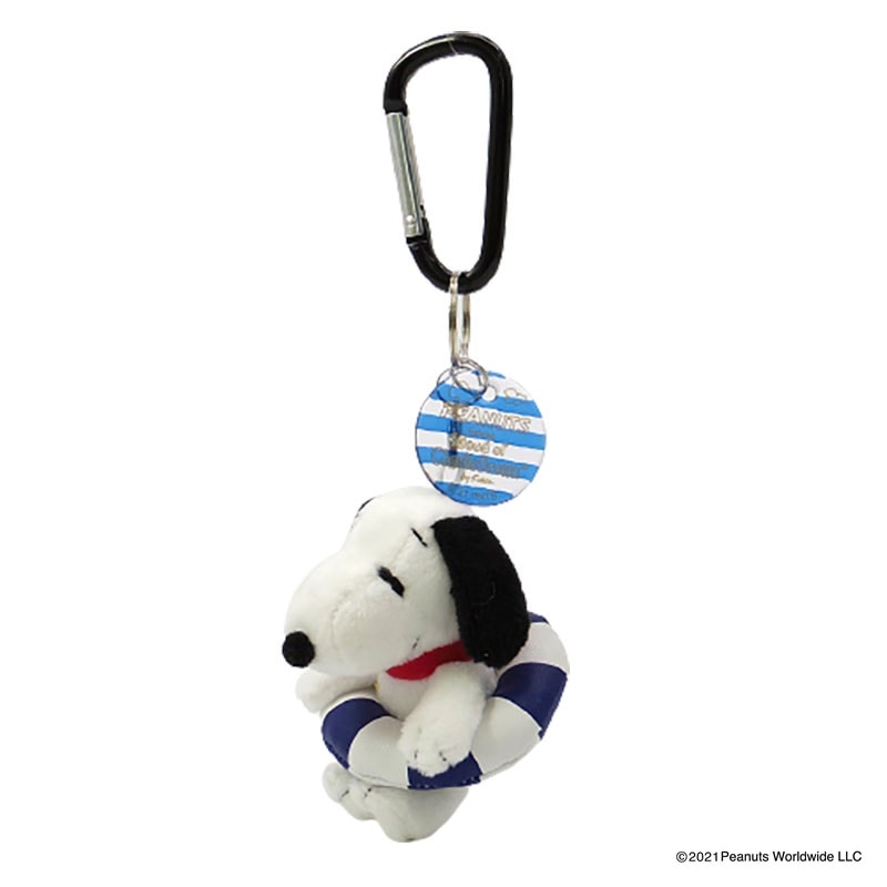 PEANUTS カラビナマスコット スヌーピー ボーダー