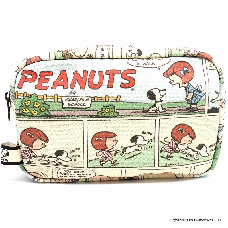 PEANUTS　スヌーピー ５０ｓ コミック スクエアポーチ