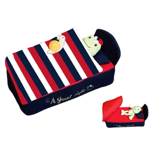 かえるのピクルス ティシュカバー ベッド ネイビー [N28]