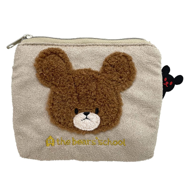 くまのがっこう スエード ティッシュポーチ