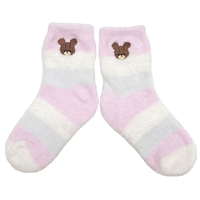 もこもこキッズルームソックス くまのがっこう PK