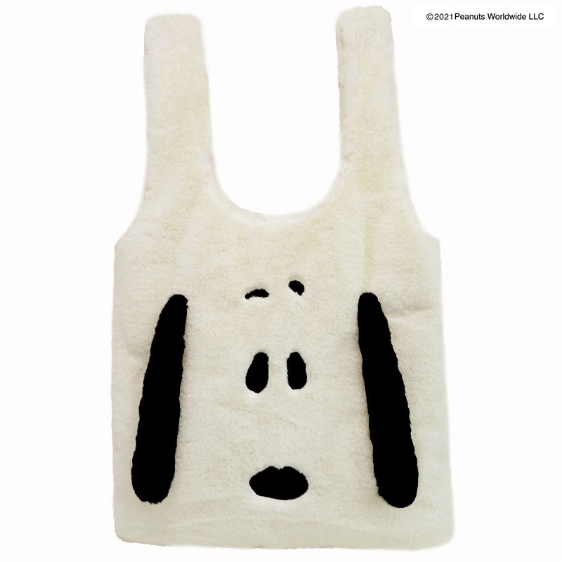 【新春セール20％OFF】PEANUTS スヌーピーレトロファー マルシェバッグ BK【1月20日10時～2月20日16時まで】