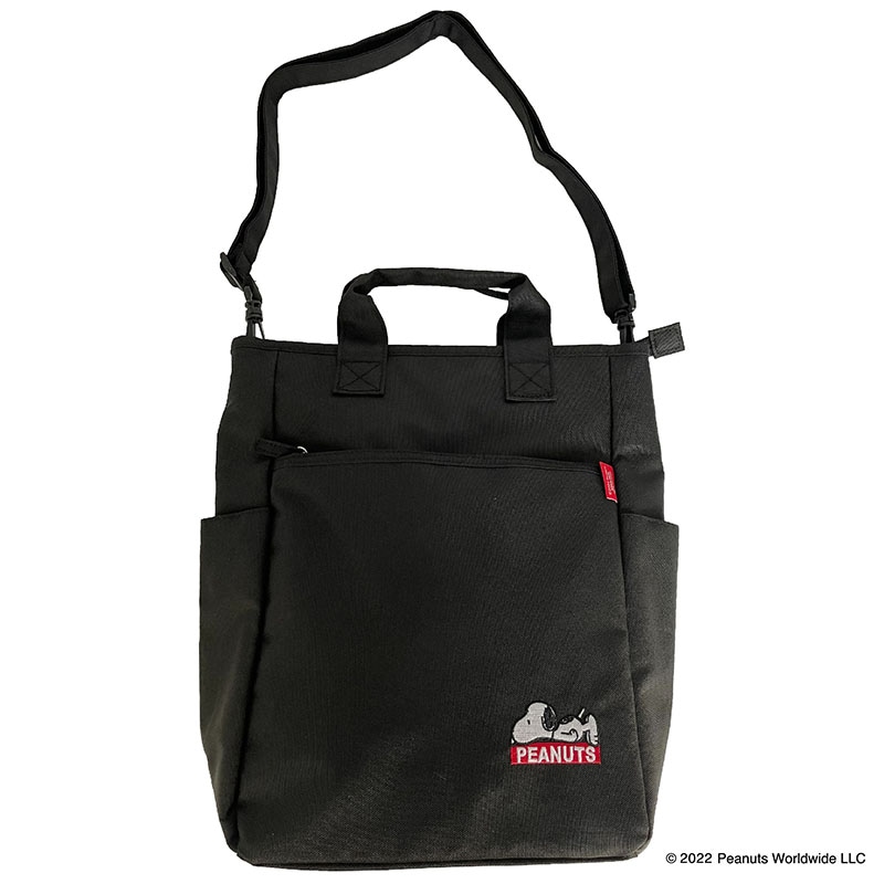 PEANUTS スヌーピー ボトルインショルダースクエア ねそべり ＢK