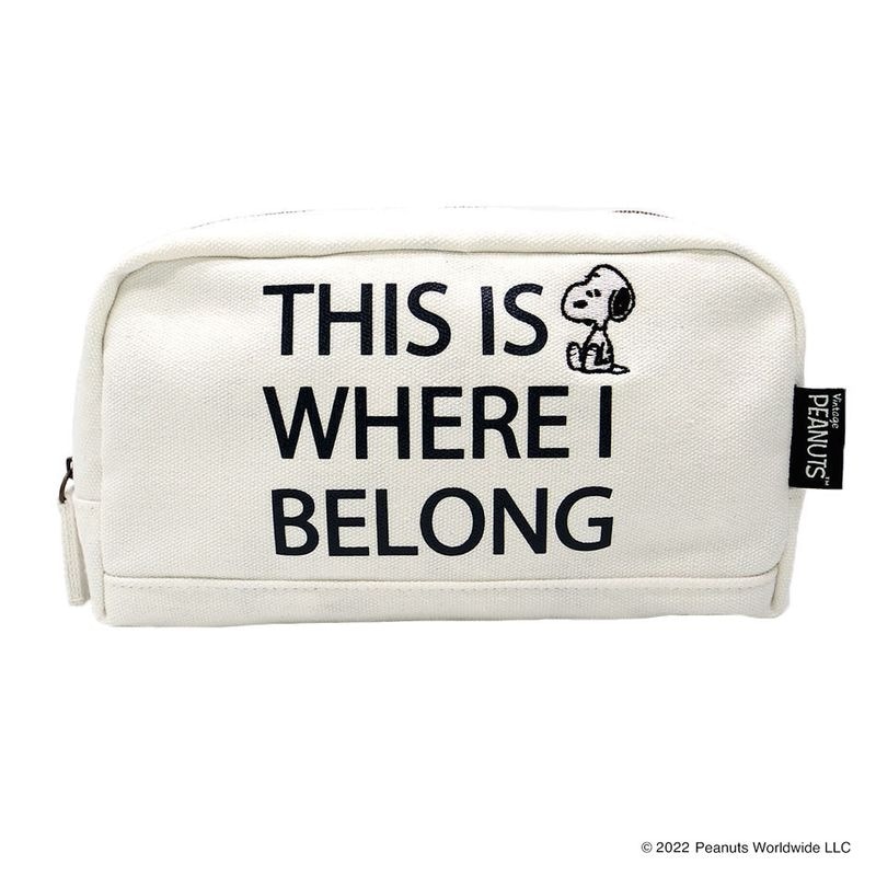 PEANUTS スヌーピー センテンス 化粧ポーチ WH [N04]