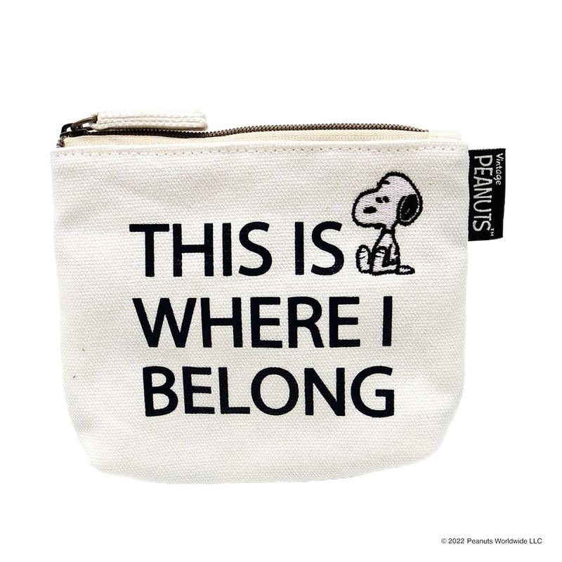 PEANUTS スヌーピー センテンス ティッシュポーチ WH [N04]