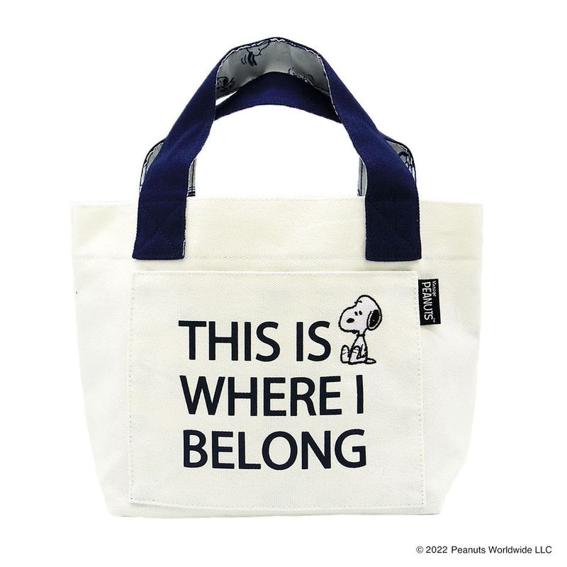 PEANUTS スヌーピー センテンス ミニトート WH