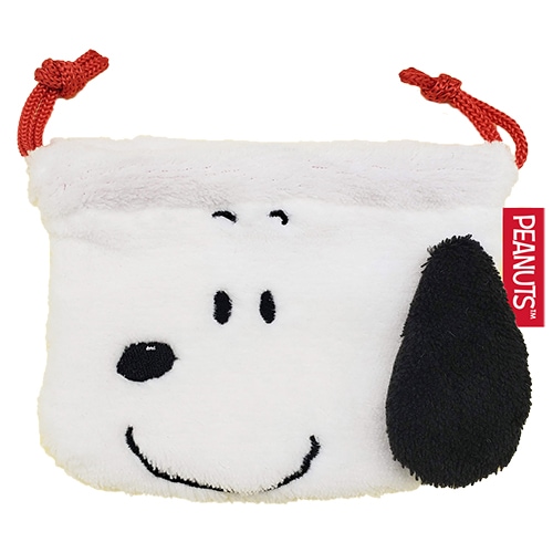 ラフルスキー　「カンヌ」 PEANUTS ミニ巾着 スヌーピー 横顔 ブラック