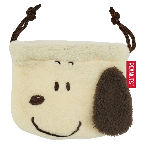 PEANUTS ミニ巾着 スヌーピー 横顔 モカ [N02]