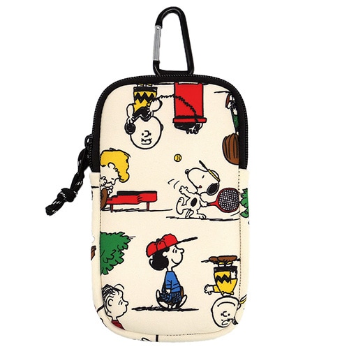 PEANUTS スヌーピー カラビナポーチ ビッグパターン [N04]