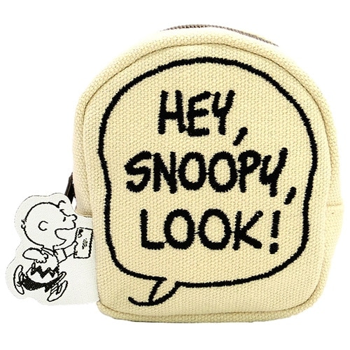 PEANUTS スヌーピー ダイアログ ミニポーチ ホワイト [N04]