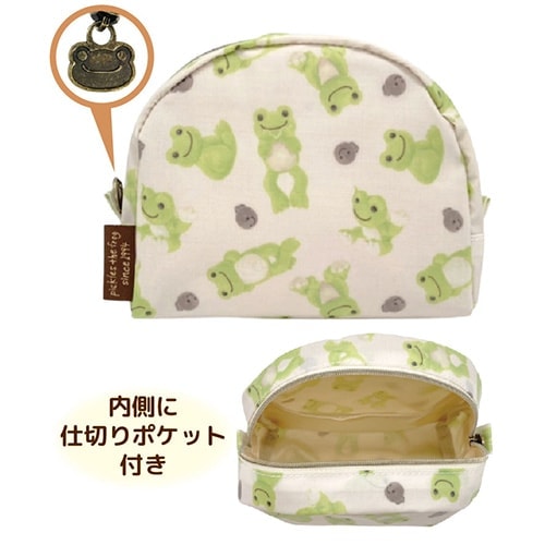 かえるのピクルス ピクルス パフィーグリーン 化粧ポーチ