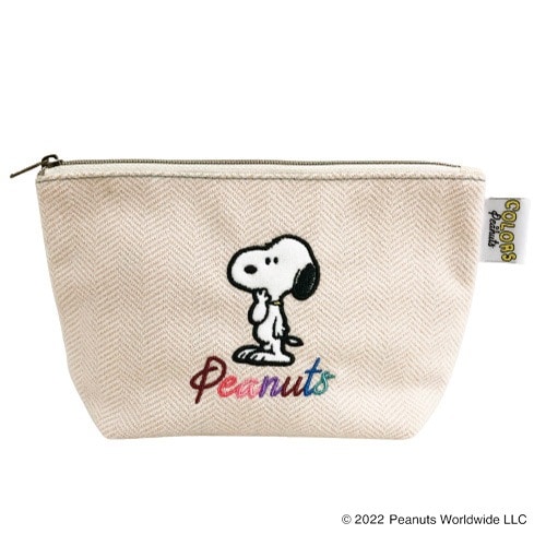 PEANUTS スヌーピー カラーズヘリンボーン 化粧ポーチ [N01]