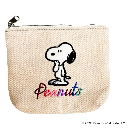 PEANUTS スヌーピー カラーズヘリンボーン ティッシュポーチ