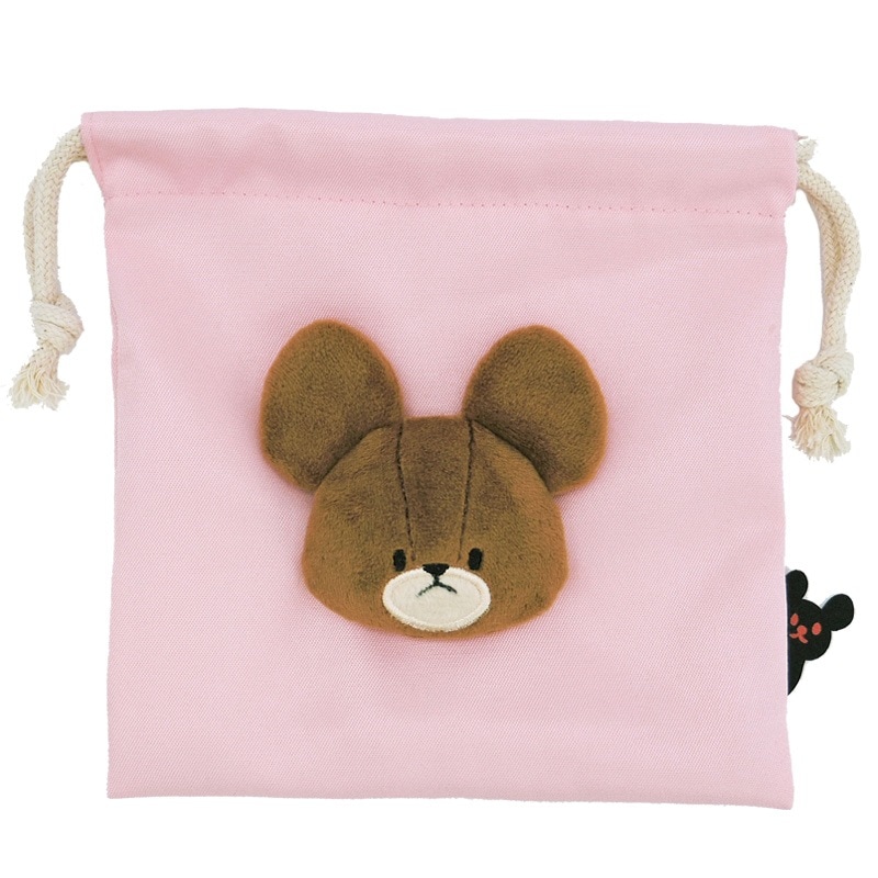 くまのがっこう ボアフェイス巾着 ＰＫ