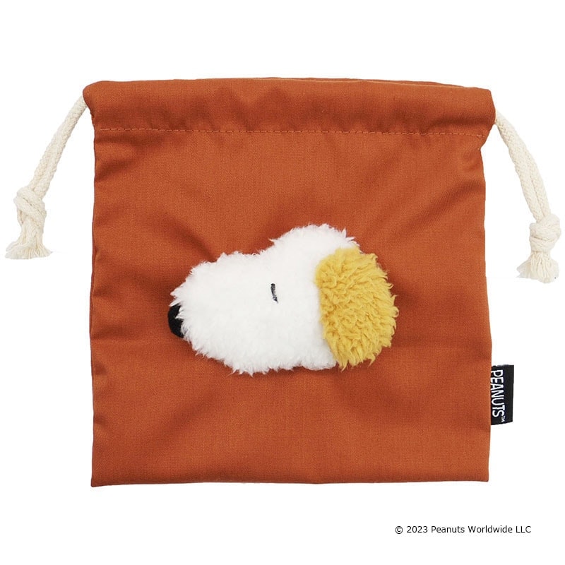 PEANUTS ボアフェイス巾着 アンディ