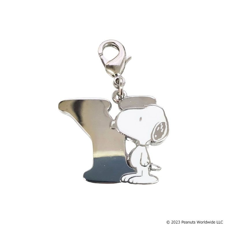 イニシャルN チャムコレ PEANUTS SNOOPY ホワイト/シルバー 6点 スヌーピー イニシャルチャムコレ Y