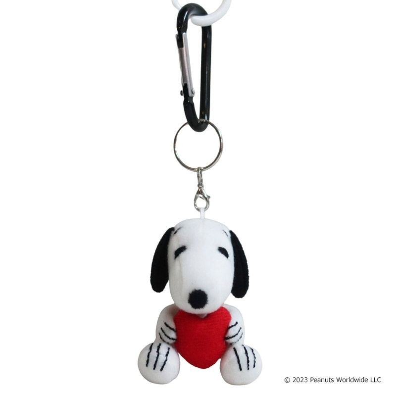 カラビナマスコット スヌーピー ハート 座り