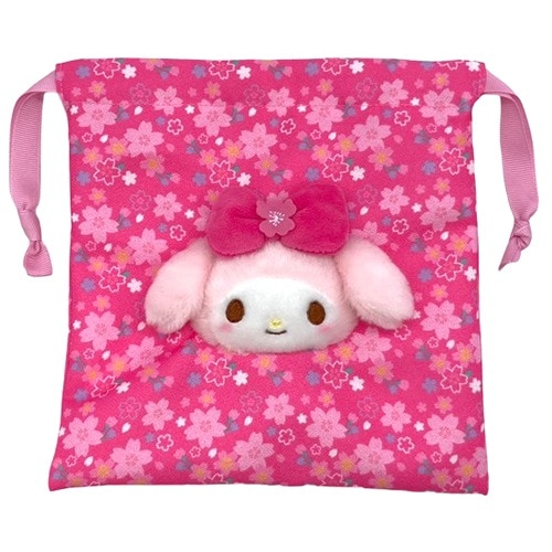 桜着物 ボアフェイス巾着 マイメロディ