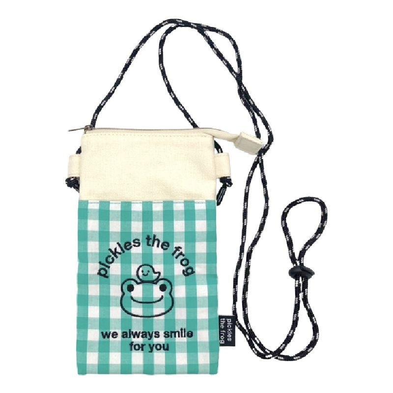 ピクルス ａｌｗａｙｓ ｓｍｉｌｅ ギンガム ファスナーサコッシュ