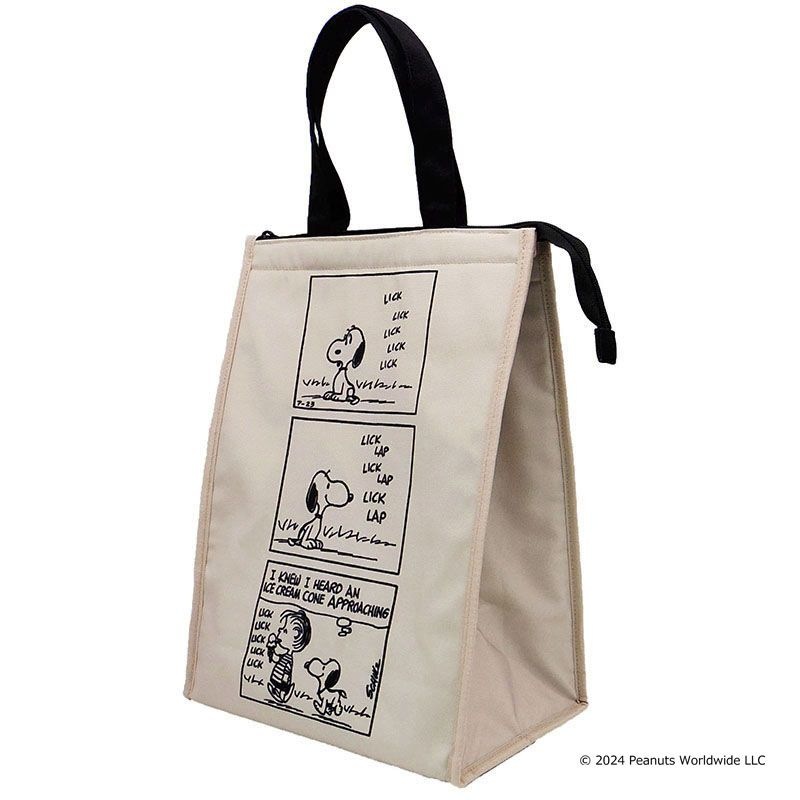スヌーピー 保冷保温マチ付きトート Ｍ モカ
