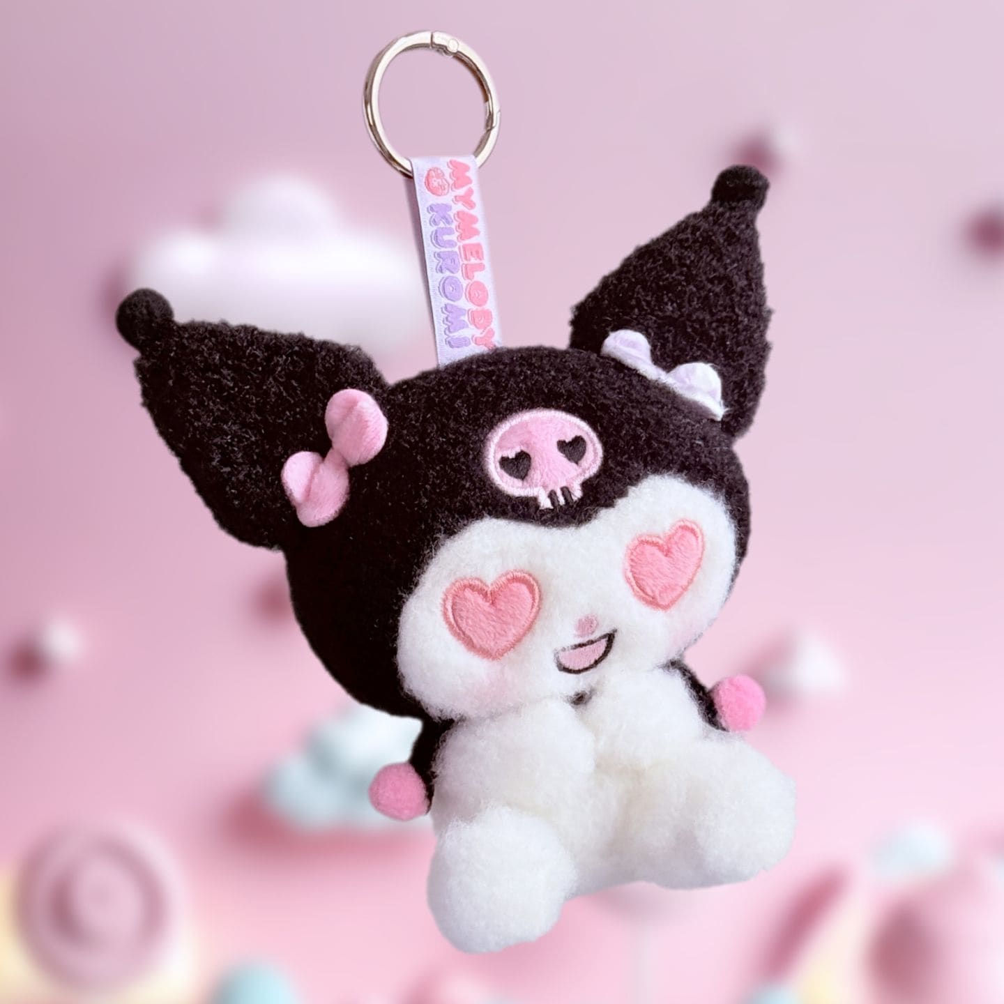 【サンリオ】マイメロディ　モモメロ　マスコットキーホルダー サンリオ マイメロディ 推し色マスコット ホワイト ぬいぐるみ