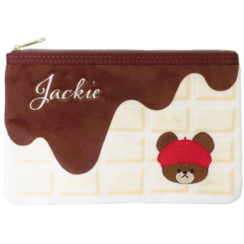 くまのがっこう ジャッキーズチョコレート フラットポーチ