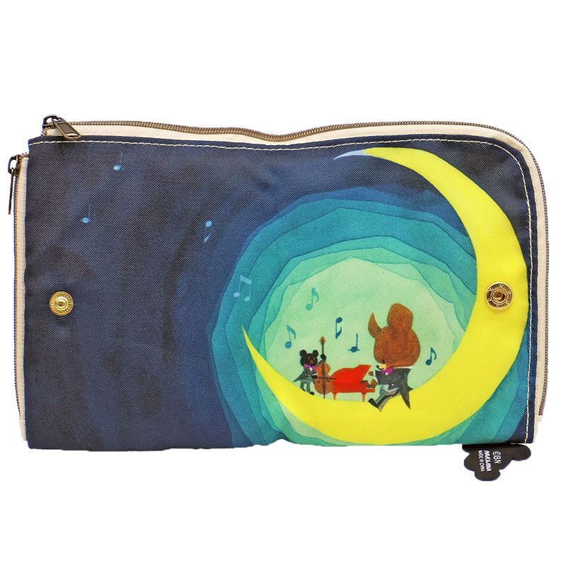 新春セール20％OFF】折りたたみポーチ くまのがっこう フェイス【1月20