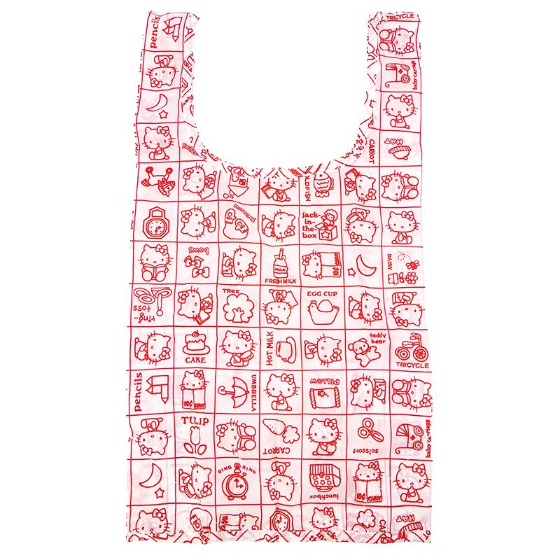 【お一人様1個まで】ハローキティ クラシック ぬいぐるみエコバッグ 立ち