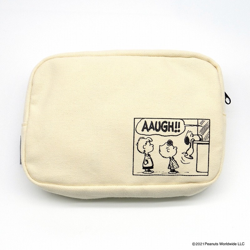 PEANUTS スヌーピー 刺繍コミック チケット スクエアポーチ [N03]