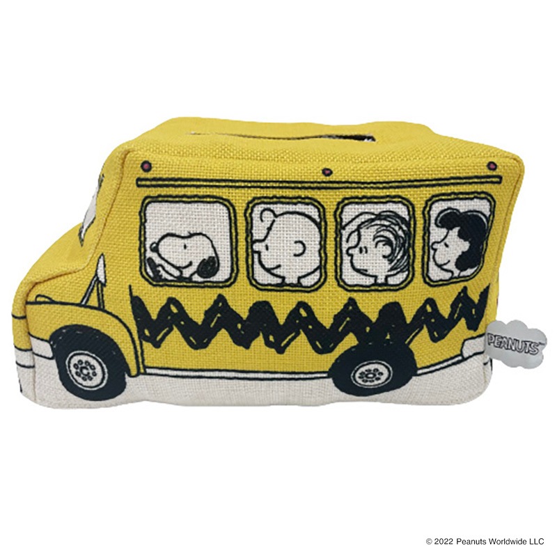 【新春セール20％OFF】PEANUTS スクールバス ティッシュボックスカバー【1月20日10時～2月20日16時まで】