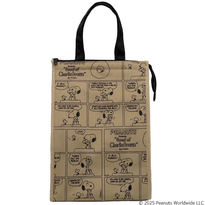 スヌーピー 保冷保温マチ付きトート S コミックドーナツ