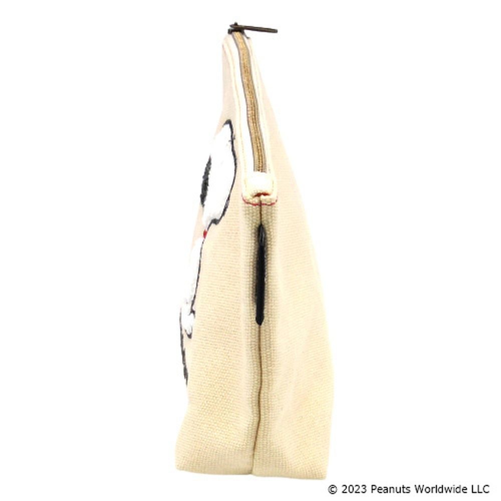 スヌーピー サガラキャンバス 化粧ポーチ ＷＨ