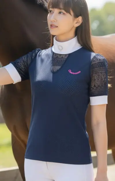 クアドリガ【EYELET】ショルダー レースSleeveショーシャツ レディス