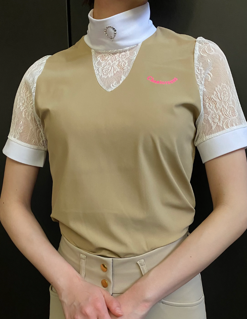 クアドリガ【EYELET】ショルダー レースSleeveショーシャツ レディス