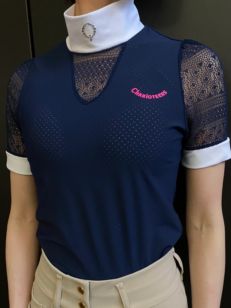 クアドリガ【EYELET】ショルダー レースSleeveショーシャツ レディス