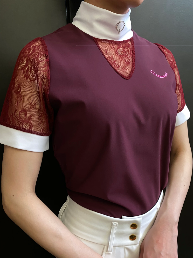 クアドリガ【EYELET】ショルダー レースSleeveショーシャツ レディス