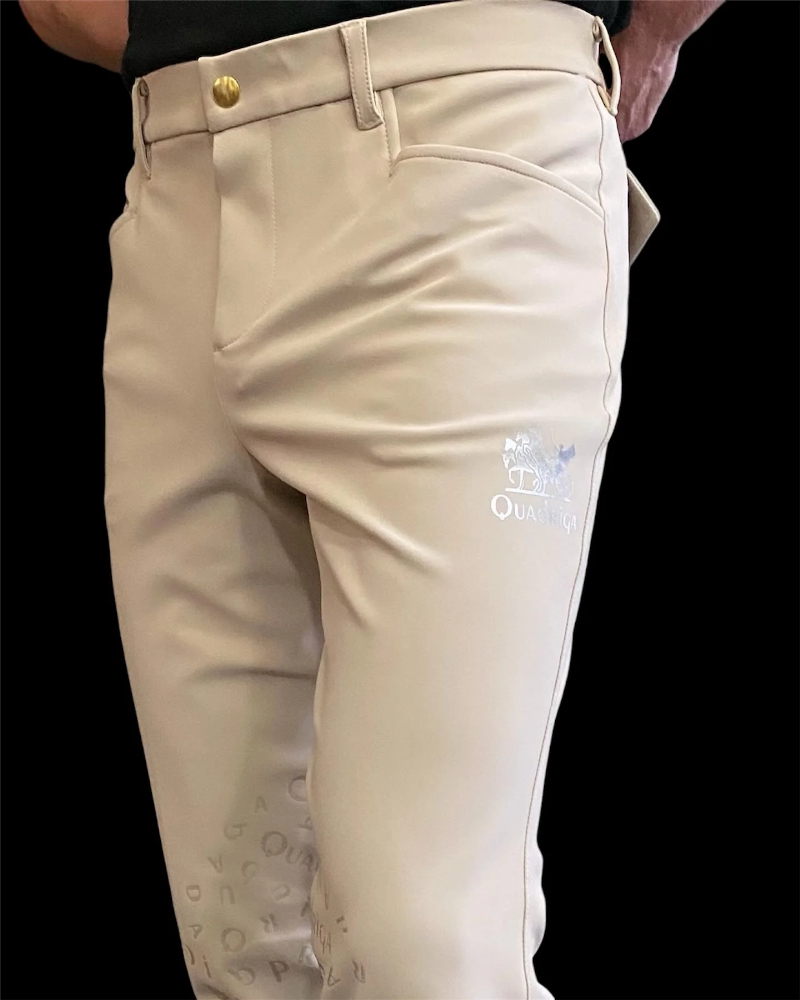 乗馬　キュロット　ニーグリップ　AA Mens Silicon Breech クアドリガ【BOND】ニーグリップ キュロット メンズ/Logo G｜乗馬用品